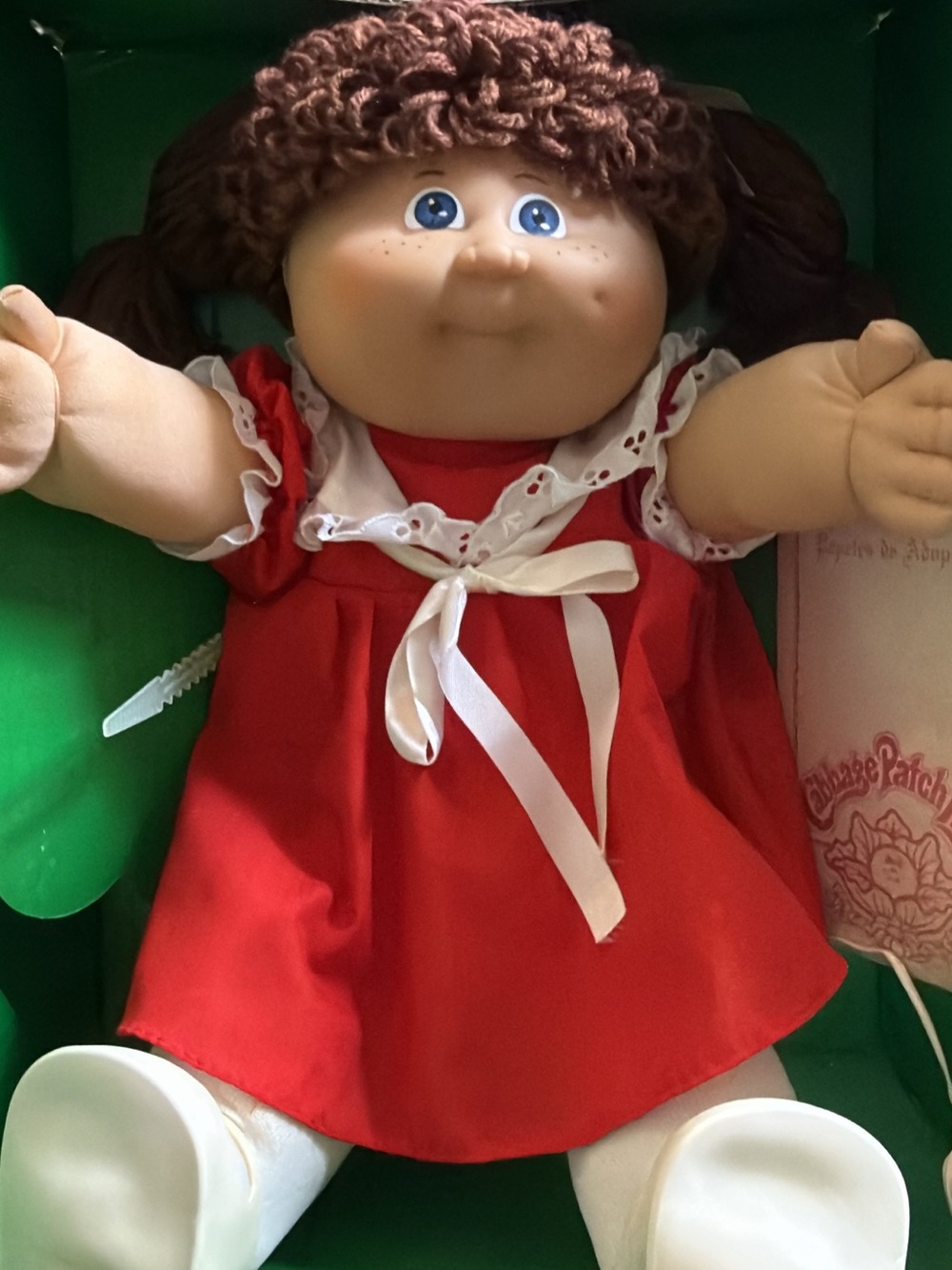 JESMAR Cabbage Patch Kids Red Dress Doll - Classic Collectible